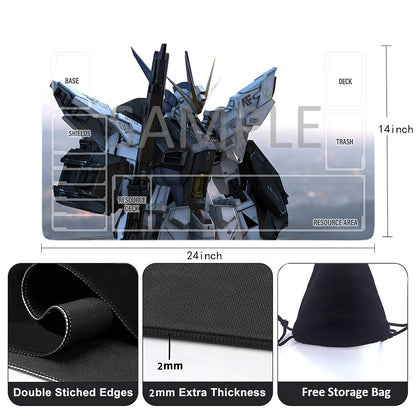 Gundam Playmat Suitable for GCG ,includes Storage Bag, 24 x 14 inches (GD5101411)