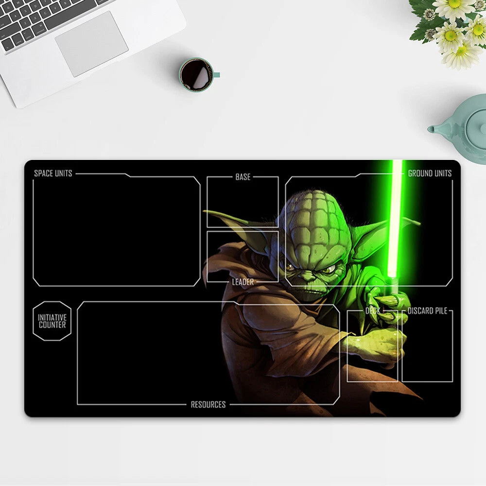 Playmat Master Yoda TCG Starwars : Unlimited Trading Card Game Play Mat Free Bag