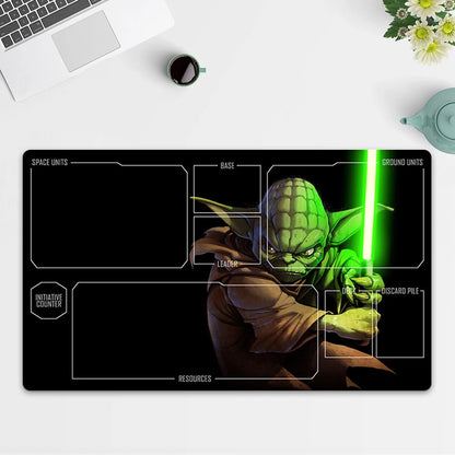 Playmat Master Yoda TCG Starwars : Unlimited Trading Card Game Play Mat Free Bag