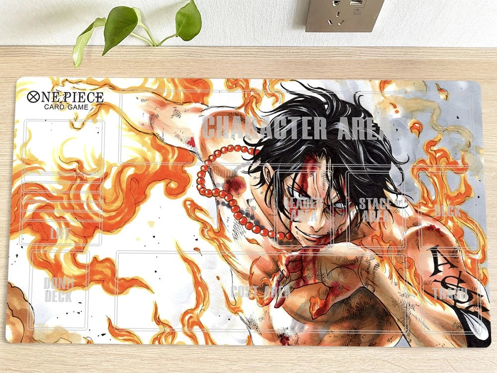 One Piece Portgas·D· Ace Table Playmat CCG OPCG Gaming Play Mat Trading Card Game Mousepad Deskmat