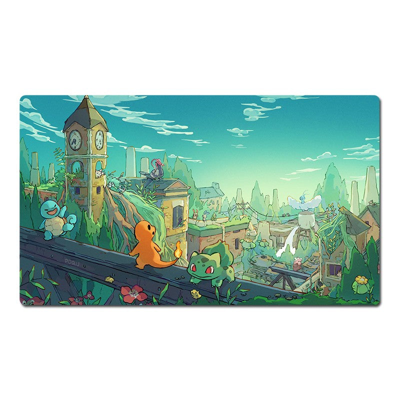 Bulbasaur Squirtle Charmander Board Game Pokemon Table Playmat TCG CCG Mat Pad
