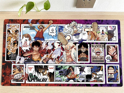 One Piece Monkey D. Luffy Table Playmat CCG OPCG Mat Trading Card Game Pad Deskmat