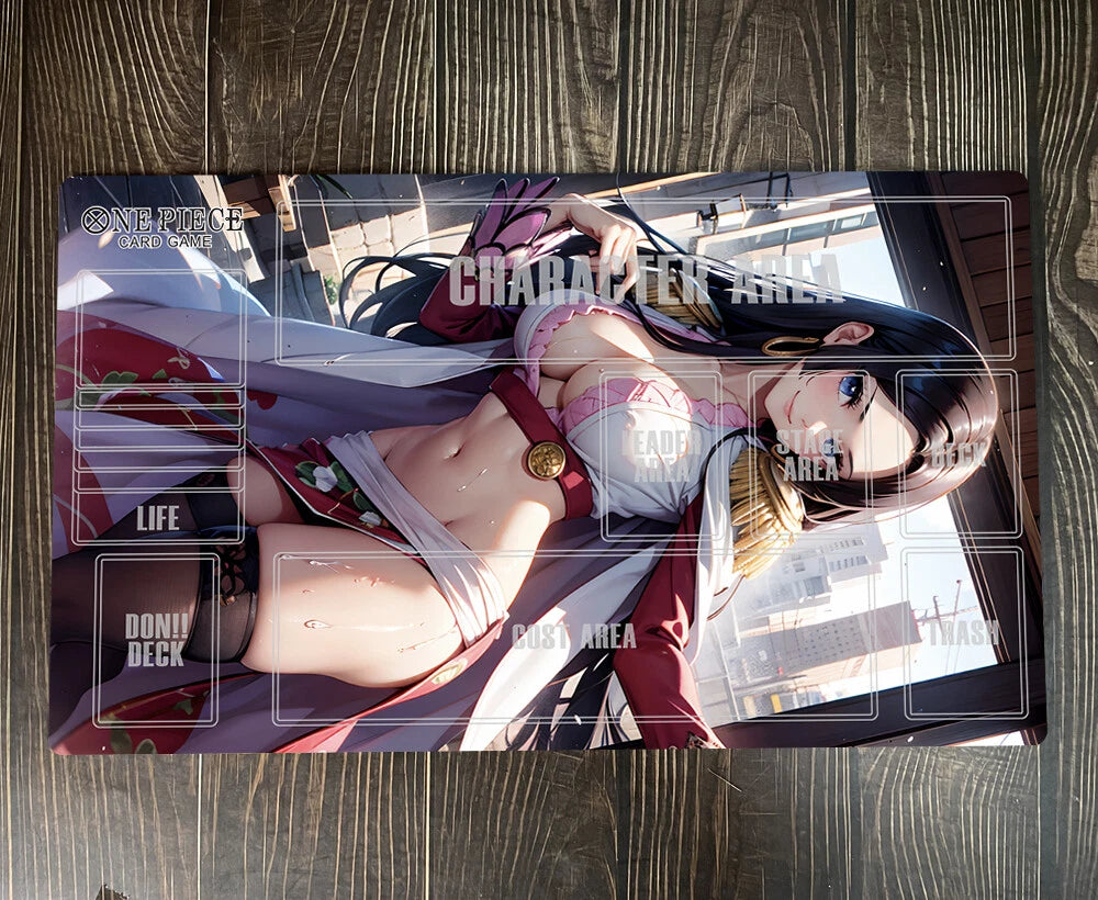 One Piece O-P OPCG TCG CCG Play Pad Boa·Hancock Playmat Trading Card Game Mat Mousepad Deskmat