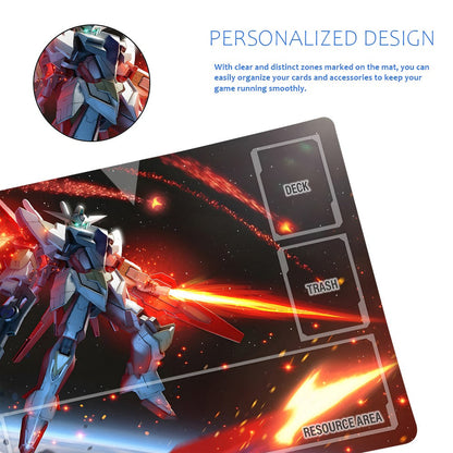 Gundam Playmat Suitable for GCG , includes Storage Bag, 24 x 14 inches (GD510148)