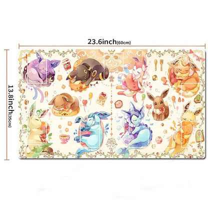 Eevee Board Card Game Pokemon Table Playmat TCG CCG Game Playing Deskmat Mousepad