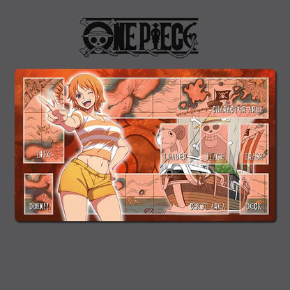 Placemat with character design and 'One Piece' branding