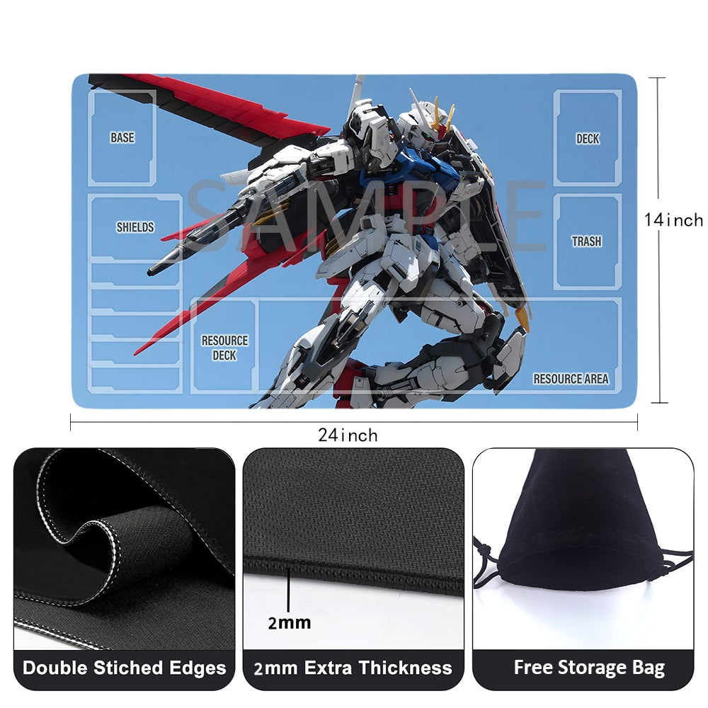 Gundam Playmat Suitable for GCG , includes Storage Bag,24 x 14 inches (GD5101420)