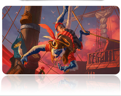 Foil pack with a character on a pirate ship at sunset
