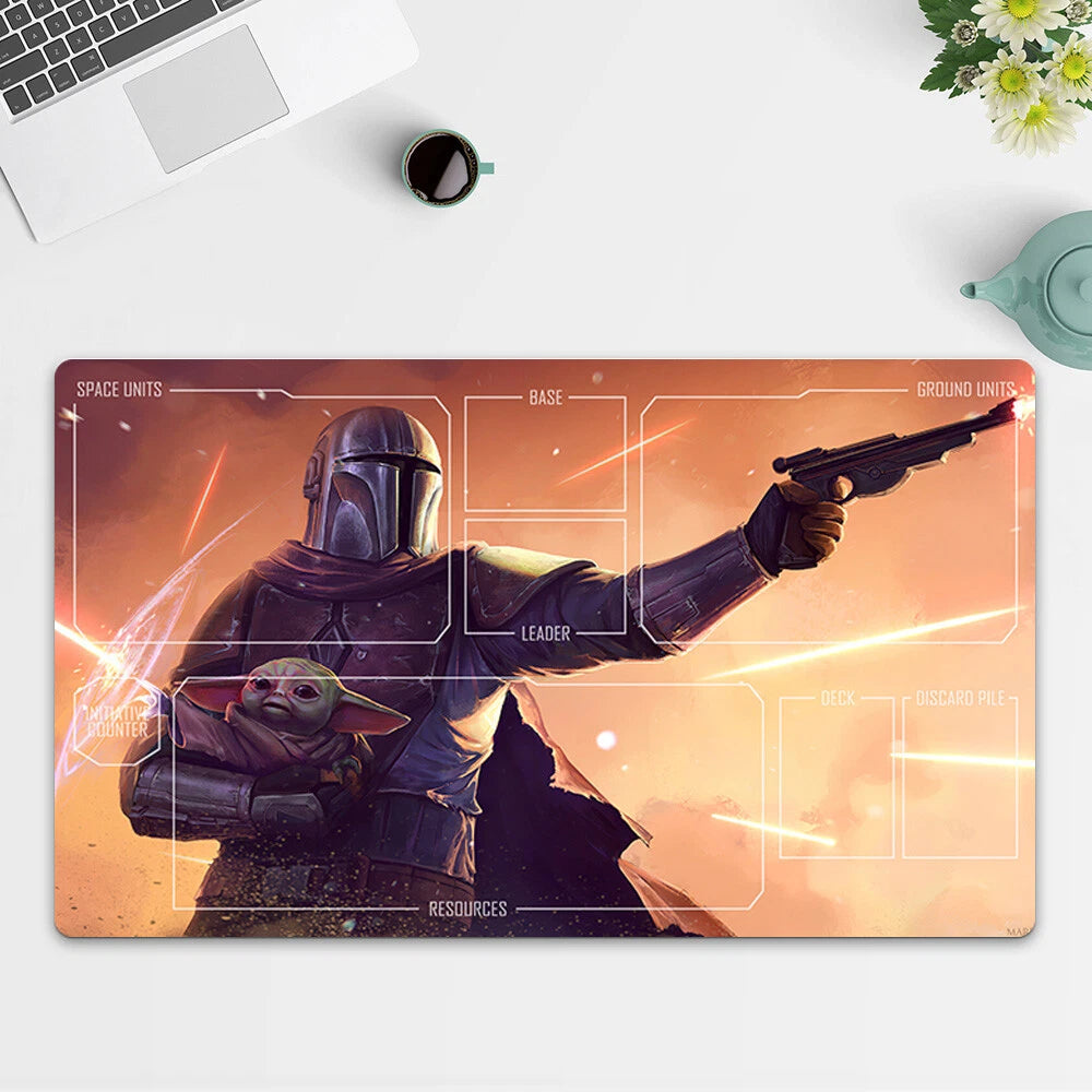 Playmat Boba Fett TCG Starwars : Unlimited Trading Card Game Play Mat Free Bag