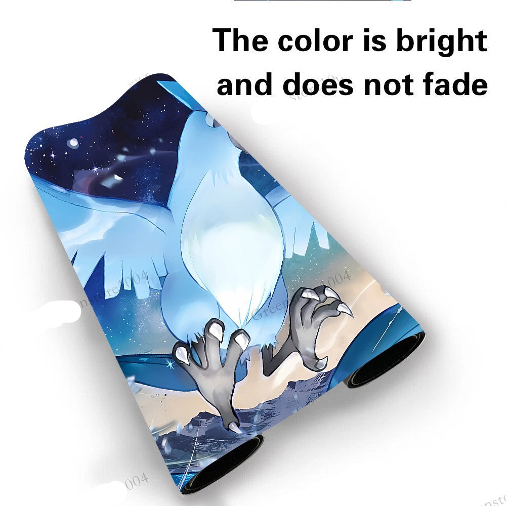 A roll of vinyl wrap or adhesive film featuring an anime-style illustration of a glowing blue bird on a starry night sky, shown on a white background with text stating 'The color is bright and does not fade'.