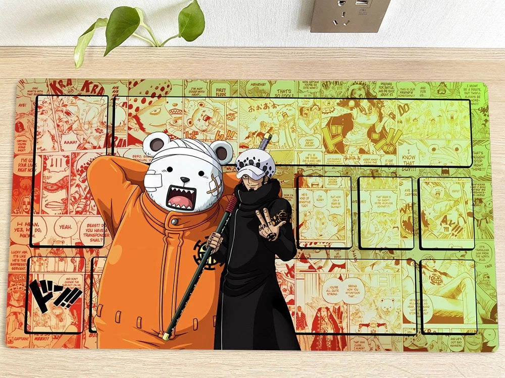 One Piece Trafalgar D. Water Law Table Playmat CCG OPCG Play Mat Trading Card Game Pad Mousepad